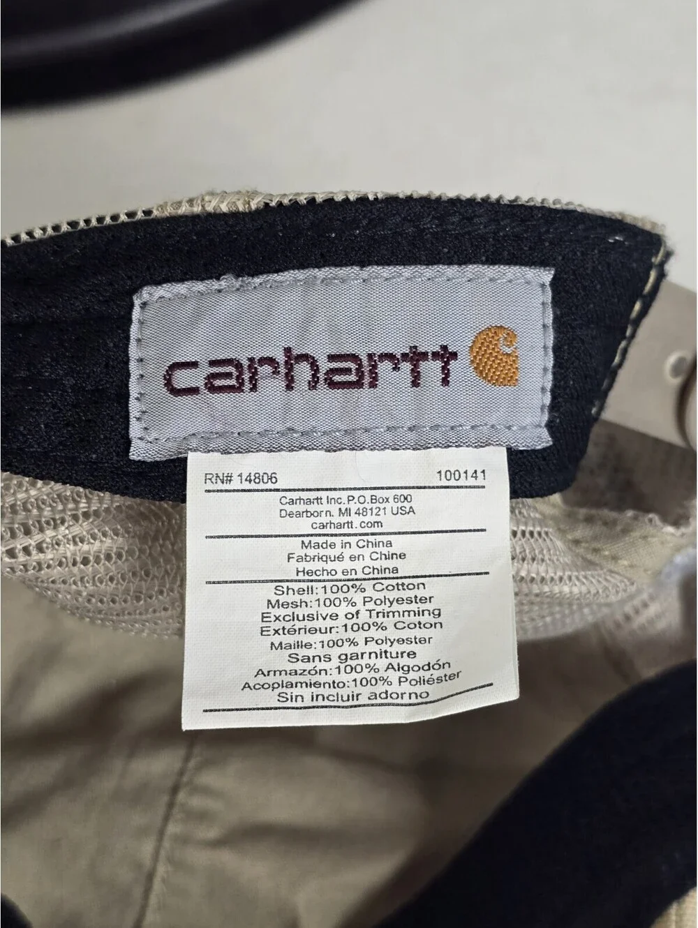 Carhartt mesh snapback